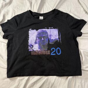 Matchbox 20 Shirt Womens S Black Cropped Crew Neck Short Sleeve Casual